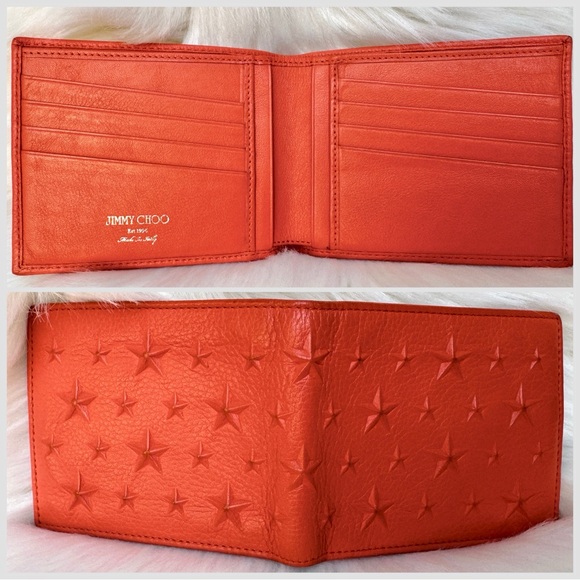 Jimmy Choo Rare Leather Embossed Stars Bifold Wallet - Picture 4 of 8